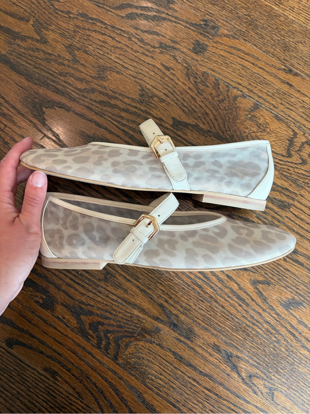 DOLCE VITA Roslyn Mesh Mary Jane Leopard Print Ballet Flat - Picture 8 of 10
